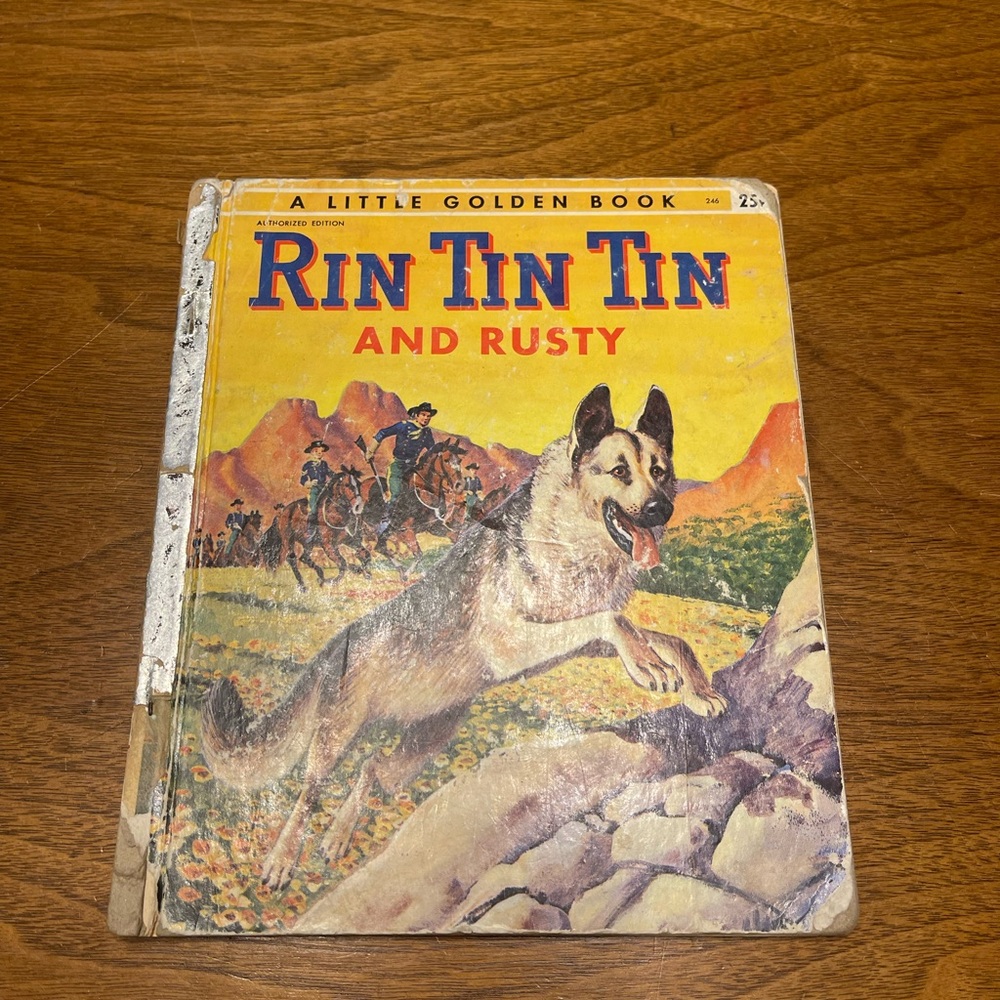 Vintage Golden Book Lot Tarzan 1964 Lady 1954 Rin Tin Tin and Rusty 1955 - Picture 10 of 13
